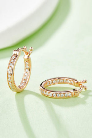 Celebrated 925 Sterling Silver Moissanite Hoop Earrings - MXSTUDIO.COM