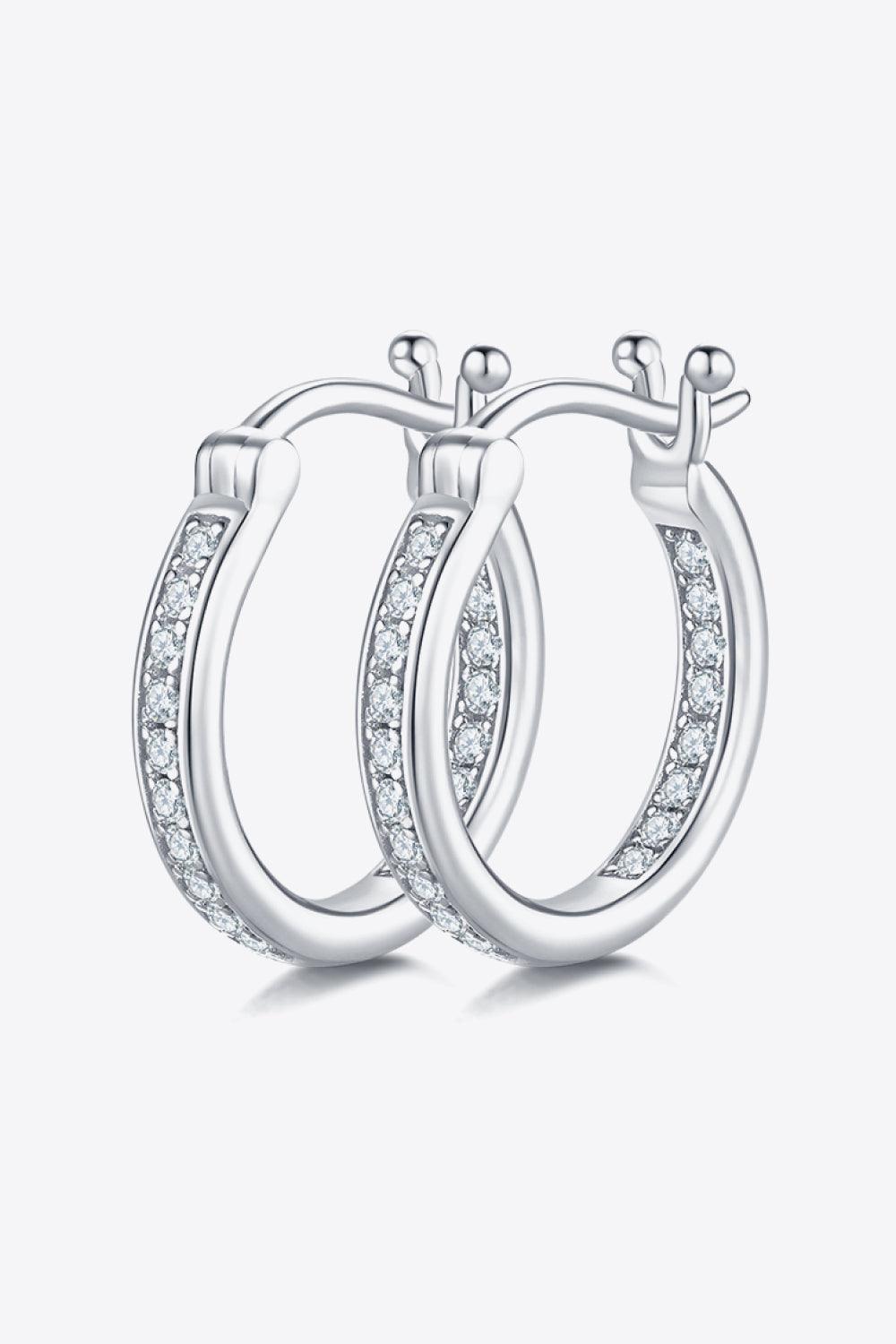 Celebrated 925 Sterling Silver Moissanite Hoop Earrings - MXSTUDIO.COM