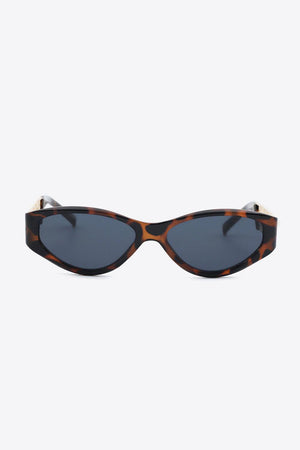 Chain Accent Temple Cat Eye Acetate Sunglasses - MXSTUDIO.COM