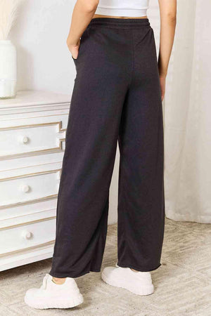 Chic Look Tie Waist Women Black Wide Leg Pants - MXSTUDIO.COM