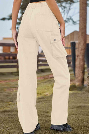 Chic Utilitarian Flap Pocket Cargo Jeans - MXSTUDIO.COM