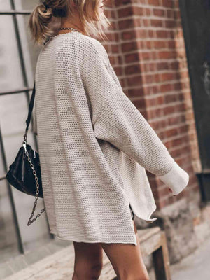 Chilly Day Comfort Knit Tunic Sweater-MXSTUDIO.COM