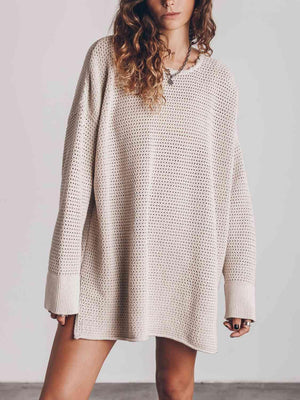 Chilly Day Comfort Knit Tunic Sweater-MXSTUDIO.COM