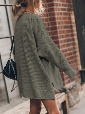 Chilly Day Comfort Knit Tunic Sweater-MXSTUDIO.COM
