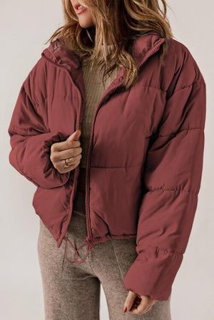 Chilly Day Zip Up Puffer Jacket-MXSTUDIO.COM