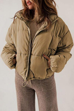 Chilly Day Zip Up Puffer Jacket-MXSTUDIO.COM