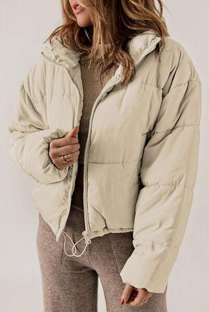 Chilly Day Zip Up Puffer Jacket-MXSTUDIO.COM