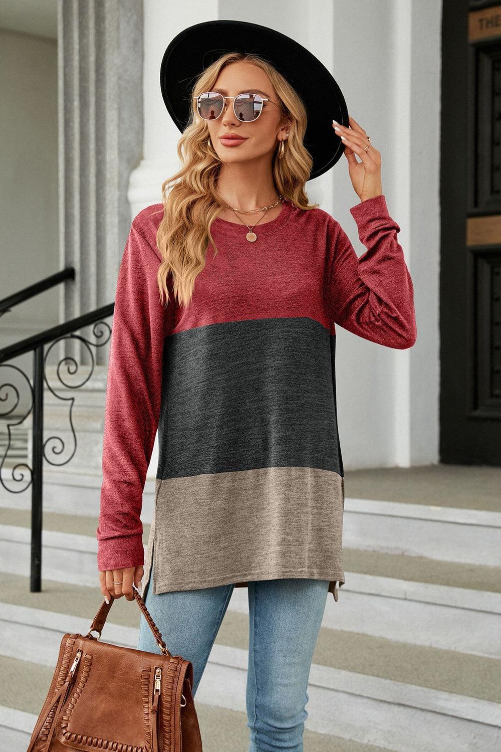 Chilly Season Style Crew Neck Long Sleeve T Shirt - MXSTUDIO.COM
