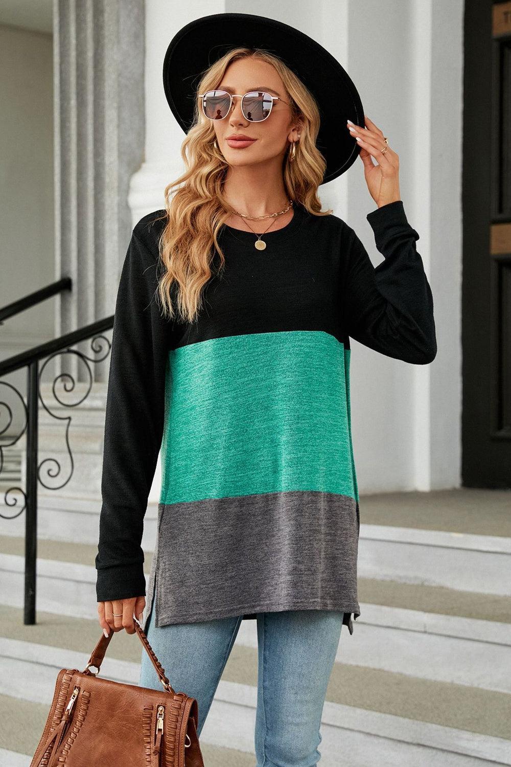 Chilly Season Style Crew Neck Long Sleeve T Shirt - MXSTUDIO.COM