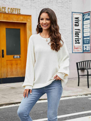 Chilly Stroll Crew Neck Oversized Sweater - MXSTUDIO.COM