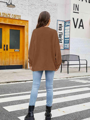 Chilly Stroll Crew Neck Oversized Sweater - MXSTUDIO.COM