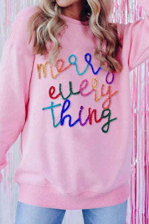 Christmas Is Coming Sequin Merry Everything Sweatshirt-MXSTUDIO.COM