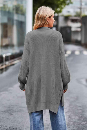 City Warmth Open Front Long Cardigan - MXSTUDIO.COM