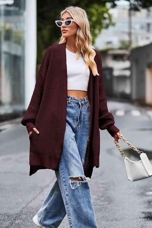 City Warmth Open Front Long Cardigan - MXSTUDIO.COM