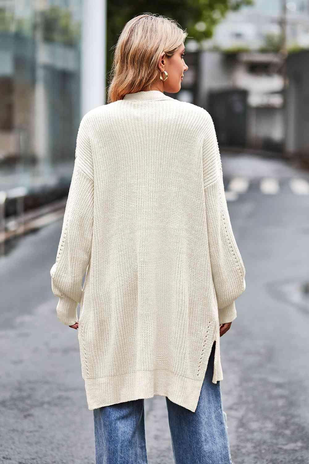 City Warmth Open Front Long Cardigan - MXSTUDIO.COM