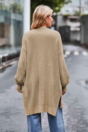 City Warmth Open Front Long Cardigan - MXSTUDIO.COM