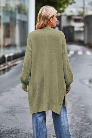 City Warmth Open Front Long Cardigan - MXSTUDIO.COM