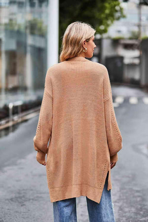 City Warmth Open Front Long Cardigan - MXSTUDIO.COM