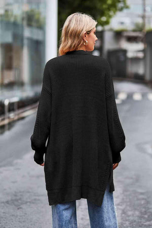 City Warmth Open Front Long Cardigan - MXSTUDIO.COM