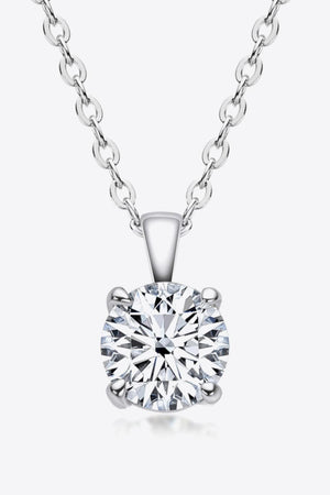 Classic 1 Carat Moissanite Gold / Platinum-Plated Necklace - MXSTUDIO.COM
