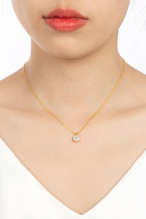 Classic 1 Carat Moissanite Gold / Platinum-Plated Necklace - MXSTUDIO.COM