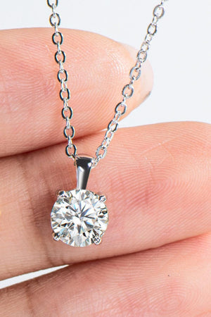 Classic 1 Carat Moissanite Gold / Platinum-Plated Necklace - MXSTUDIO.COM