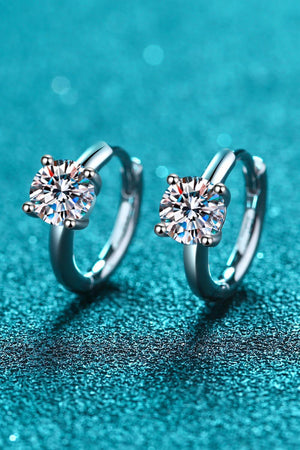 Classic 1 Carat Moissanite Huggie Earrings - MXSTUDIO.COM