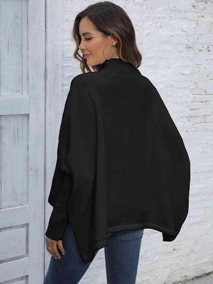 Classy Warmth Mock Neck Dolman Sleeve Sweater - MXSTUDIO.COM