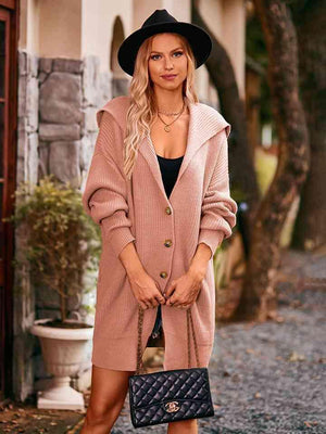 Cold Season Chic Long Collared Button Up Cardigan - MXSTUDIO.COM