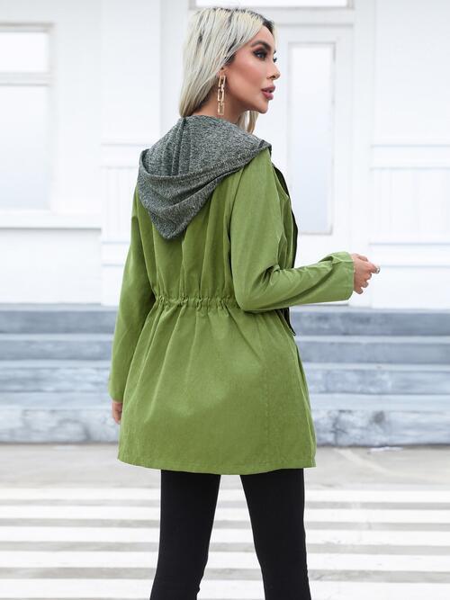 Cold Weather Slay Zip Up Hooded Trench Coat - MXSTUDIO.COM