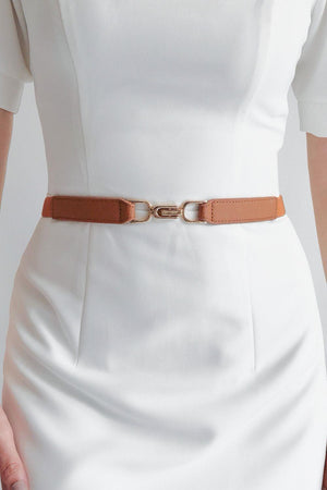 Comforting Alloy Buckle Women Elastic Waist Belt - MXSTUDIO.COM