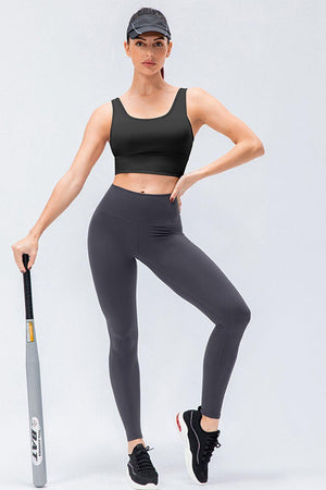 Comfy Fit Active Wide Waistband Leggings - MXSTUDIO.COM