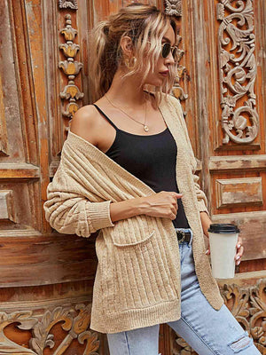 Comfy Layer Open Front Knit Cardigan - MXSTUDIO.COM
