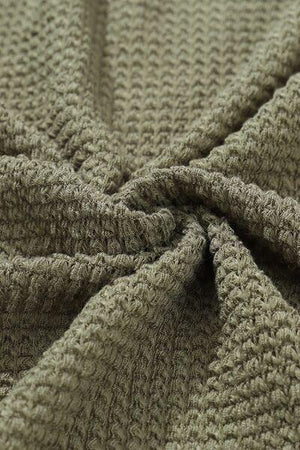 a close up view of a knitted blanket