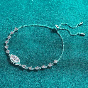 a diamond bracelet on a blue background