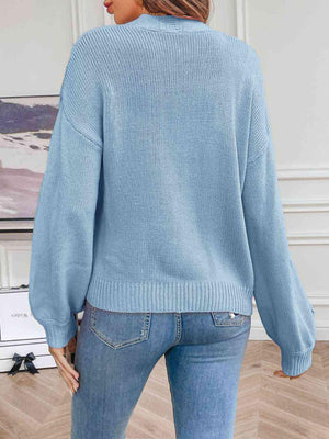 Cozy Aesthetic Open Front Floral Knit Cardigan-MXSTUDIO.COM