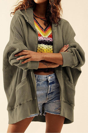 Cozy Everyday Hooded Zip Up Jacket - MXSTUDIO.COM