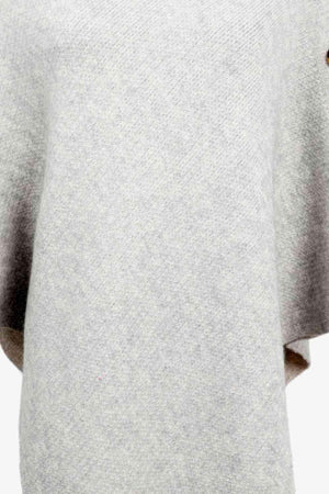 Cozy Fashionista Buttoned Turtle Neck Poncho - MXSTUDIO.COM
