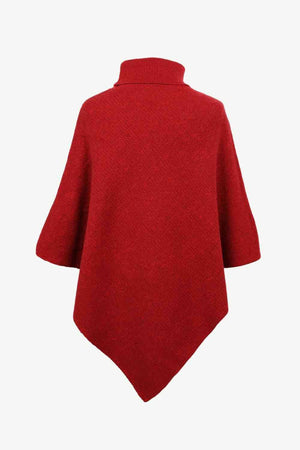 Cozy Fashionista Buttoned Turtle Neck Poncho - MXSTUDIO.COM