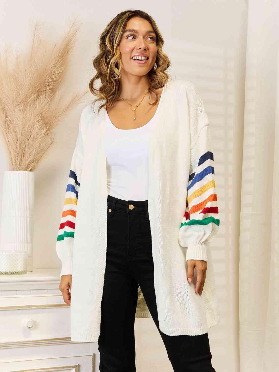 Cozy Mood Long Open Front Cardigan - MXSTUDIO.COM