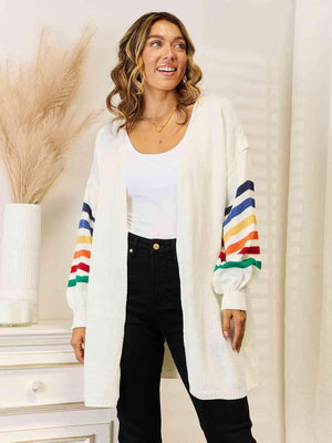 Cozy Mood Long Open Front Cardigan - MXSTUDIO.COM