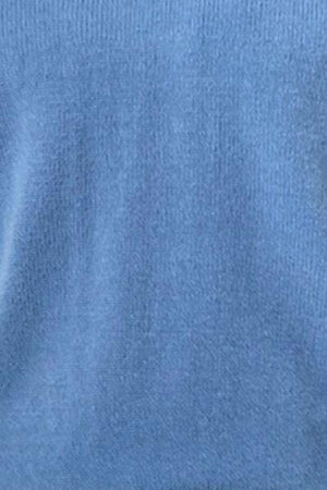 a close up view of a blue shirt