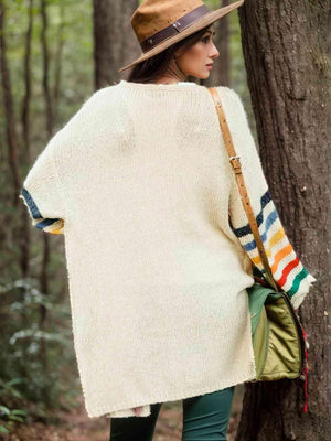 Cozy Wanderer Open Front Long Sleeve Cardigan - MXSTUDIO.COM