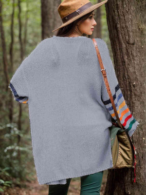 Cozy Wanderer Open Front Long Sleeve Cardigan - MXSTUDIO.COM