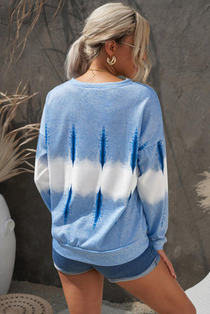 Create Happiness Tie-Dye Ribbed Sweatshirt - MXSTUDIO.COM
