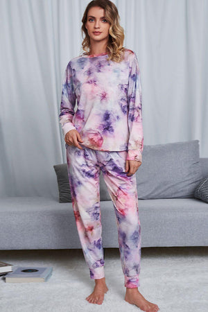 Crewneck Top And Joggers Tie Dye Lounge Set - MXSTUDIO.COM