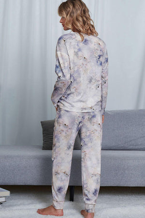 Crewneck Top And Joggers Tie Dye Lounge Set - MXSTUDIO.COM
