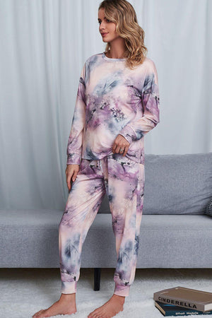 Crewneck Top And Joggers Tie Dye Lounge Set - MXSTUDIO.COM
