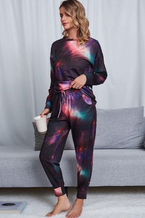 Crewneck Top And Joggers Tie Dye Lounge Set - MXSTUDIO.COM