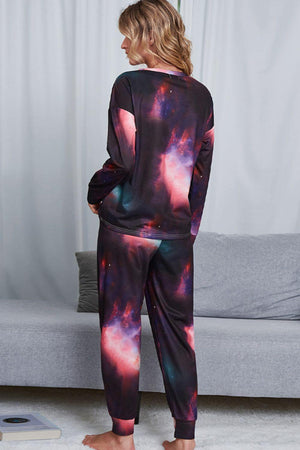 Crewneck Top And Joggers Tie Dye Lounge Set - MXSTUDIO.COM